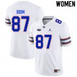 Women's Florida Gators #87 Jonathan Odom NCAA Nike White Authentic Stitched College Football Jersey QGY7162PS